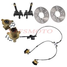 3 Stud Wheel Hub  Steering Spindle  Front Brake Caliper Disc Rotor Tie Rod ATV