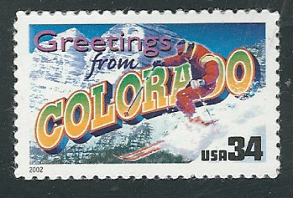 Scott #3566...34 Cent...Greetings From America...Colorado...3 St