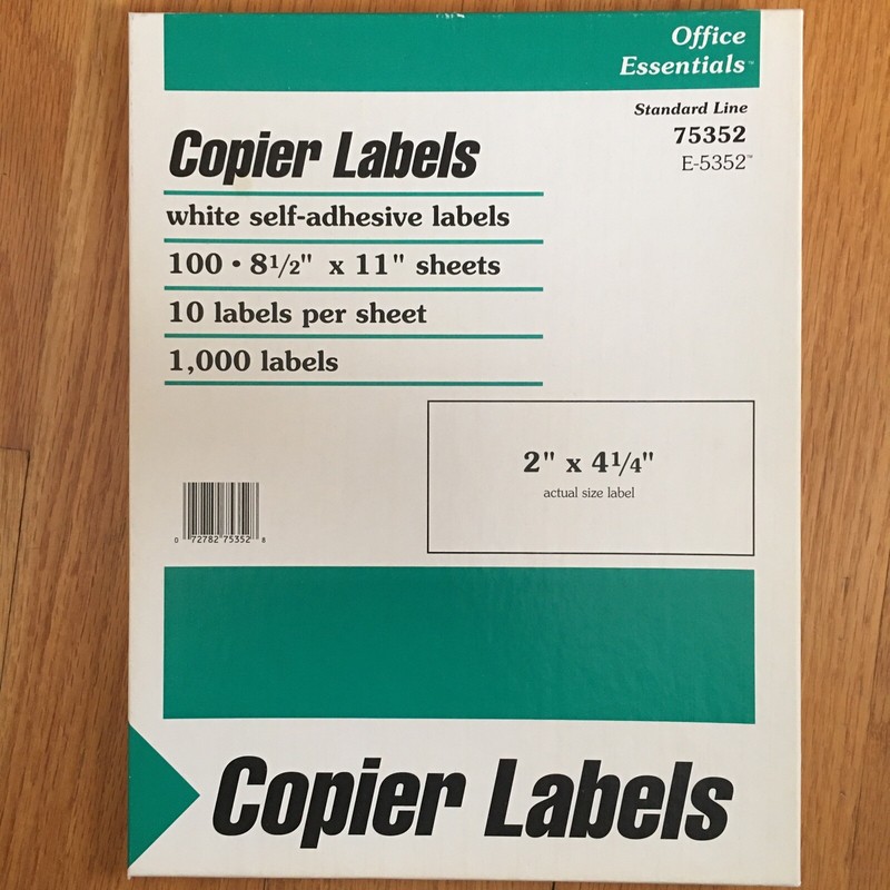 2” X 4.5” Laser Shipping Labels - 60 Sheets - 600 Labels Adhesive White