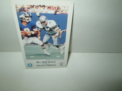 CLIFF HARRIS #43 Safety Dallas Cowboys rare Football Card '70s TIPS KIWANIS E 
