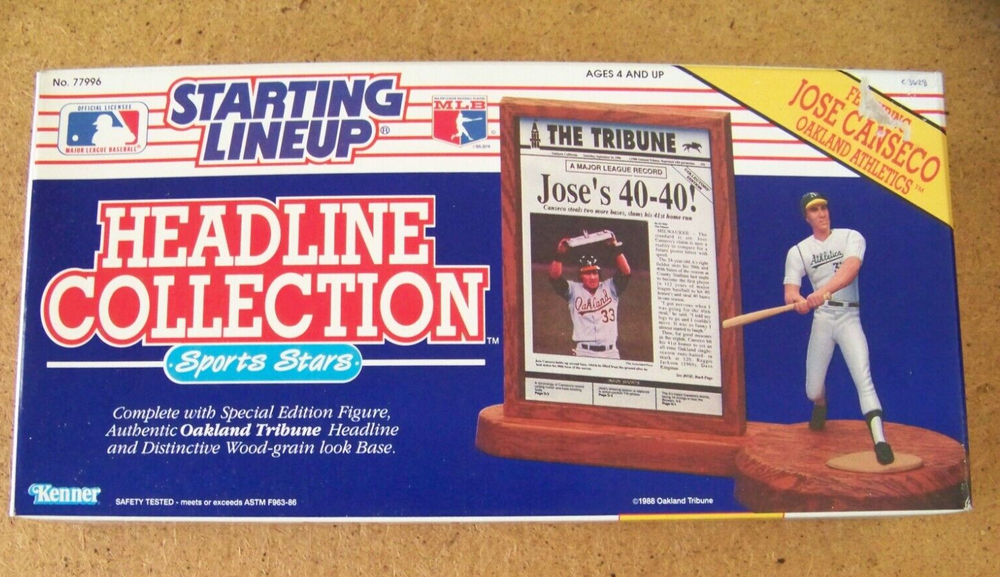 1991 Jose Canseco Starting Lineup Headline Collection NO S&H Oakland Athletics