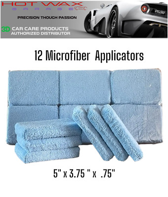 Microfiber Applicator Pad  5'' X 3.75 '' X .75'' for Ceramic Coating & Wax 12 pads