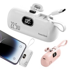 Mini Power Bank 5000mAh Portable Fast Charger External Battery For iPhone Type-C