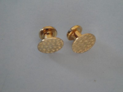 Boutons De Manchette Vintage Ton Or - Bijou Homme - Occasion Très Bon état