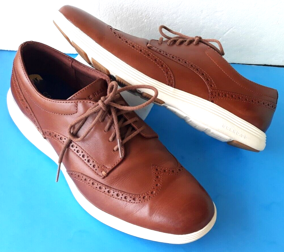 Cole Haan Grand OS ~ Brown Wingtip Leather Dress Shoes  display picture 1
