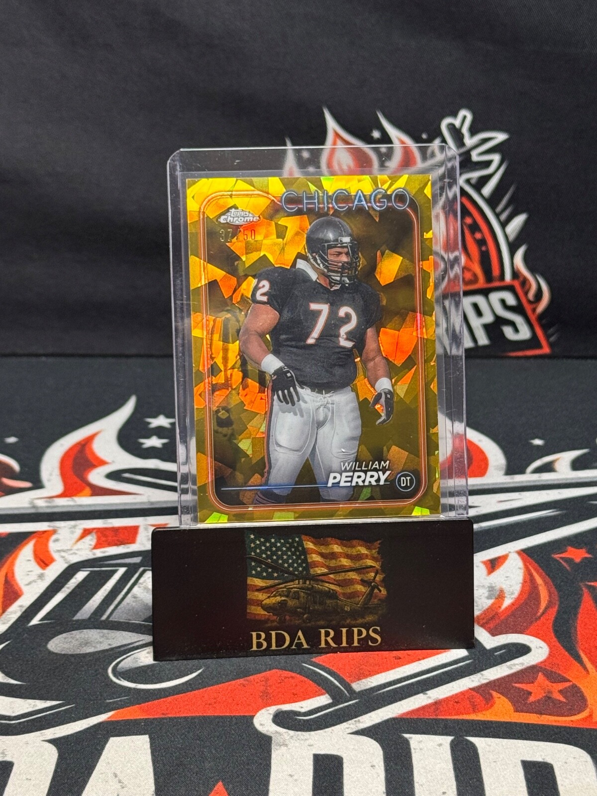 2024 Topps Chrome Sapphire William The Refrigerator Perry Gold Refractor /50