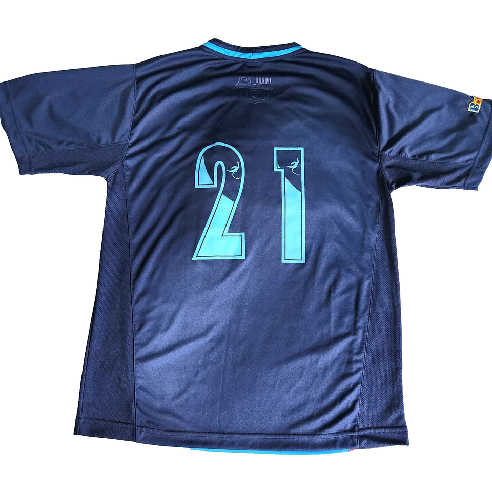 FCB Barcelona Jersey Shirt Men's Large Soccer Football Qatar Foundation