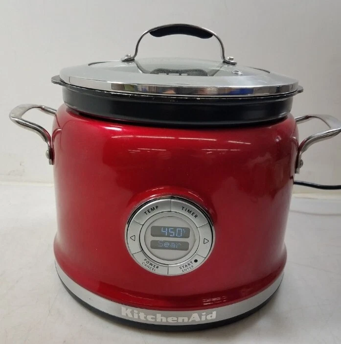 Kitchen Aid KMC4241 Multi-Cooker Lid Steam Basket Candy Apple Red