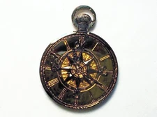 Pocket Watch Compass - Black & Gold Finish - New Unactivated Geocoin