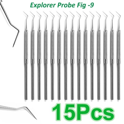 Dental Explorer 9 Probe Diagnostic Endodontic Stainless Steel Quality Instrument