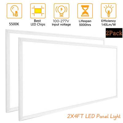 2x4FT LED Flat Panel Troffer Light,75W 5000K Recessed Back-Lit Drop Ceiling Lamp