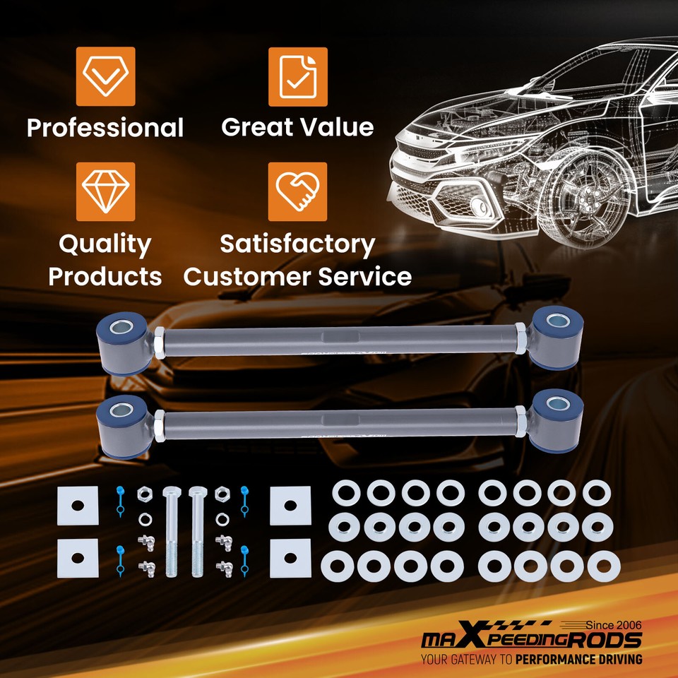 Adjustable Rear Strut Rods with Poly Bushings for 1963-1979 Chevy ...