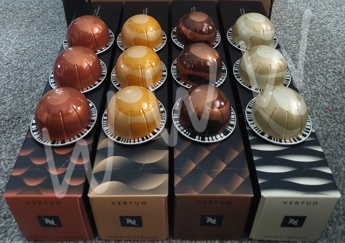 12x NESPRESSO VERTUO COFFEE CAPSULES PODS Chocolate, Vanilla, Caramel &  Hazelnut