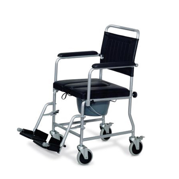 Sedia Comoda WC con Ruote Piroettanti dimensioni ridotte per