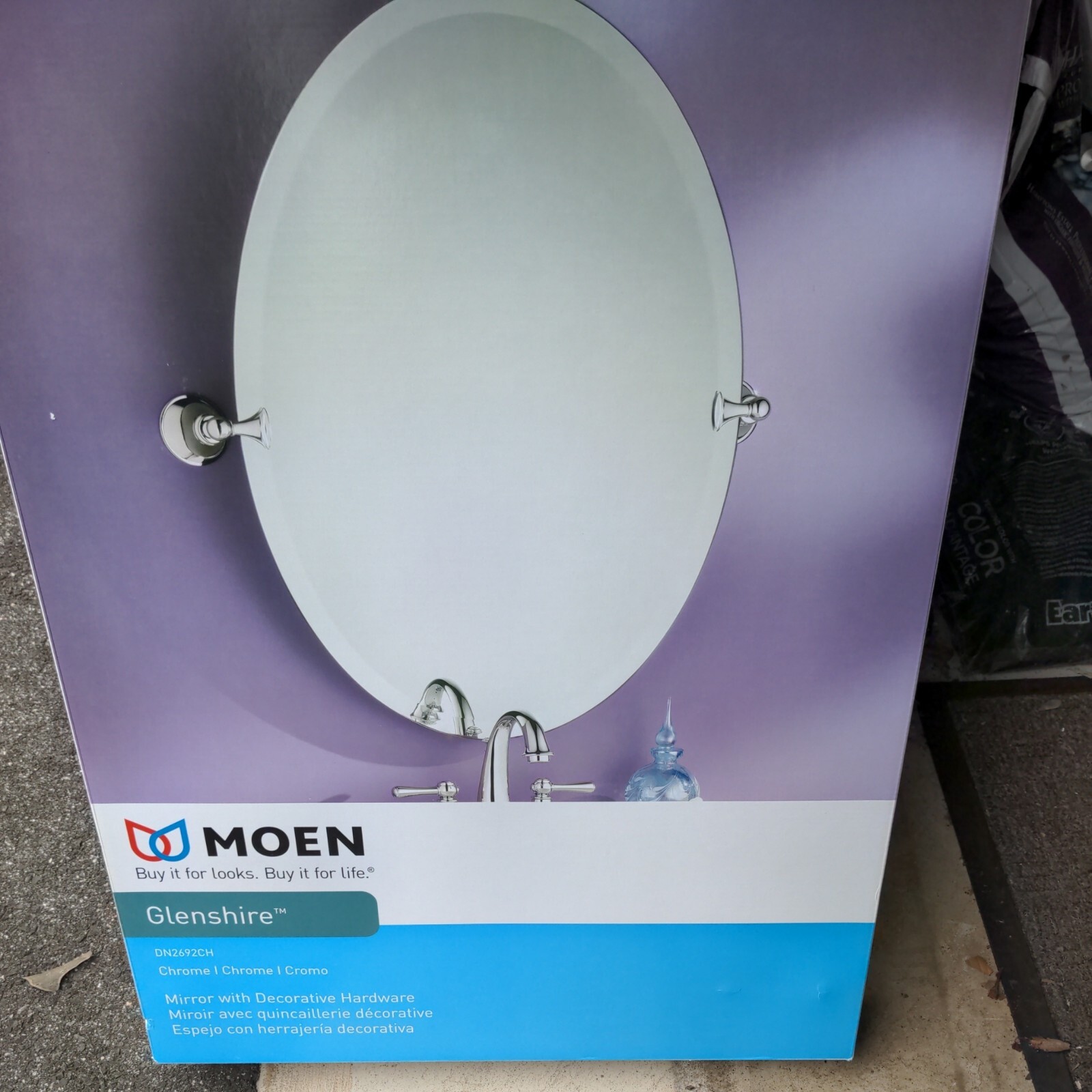 Moen Glenshire DN2692CH 26" Tall x 22" Wide Chrome Tilting Oval