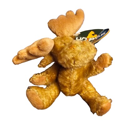 Unipak Vtg New with tags Soft 5'' brown Poseable Moose Plush Toy Animal