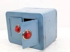 Vtg Mosler Jr  Bank Vault Safe w Combination Lock & Metal Double Door W/ ALARM