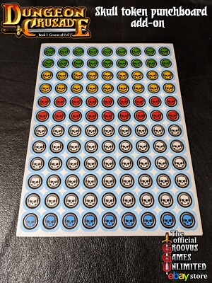 Dungeon Crusade Book I: Genesis of Evil - Skull token punchboard add on