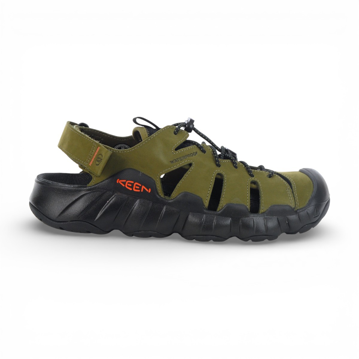 Keen Men's Hyperport Fisherman Dark Olive/Black Leather Sandals