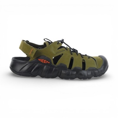 fisherman Keen Men's Hyperport Fisherman Dark Olive/Black Leather Sandals