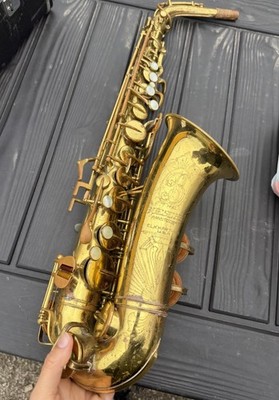 vintage 1940s-1950s Buescher Aristocrat Big B, 140 Alto Saxophone