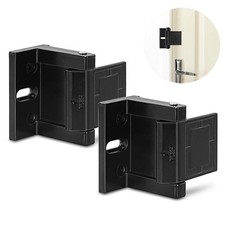 HighSecurity Reinforced Door Lock Aluminum Privacy Night Latch Black 2 PCS