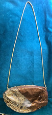 Vintage Cross Body Bag Multicolored Mesh Gold Silver  Bronze Tones Disco 17.5"