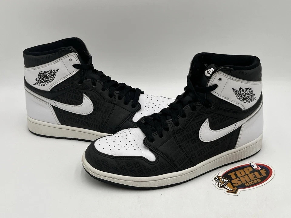 Nike Air Jordan ретро 1 высоты OG RE2PECT 2017 размер 9,5 подлинный баскетбол б/у - Изображение 2 из 4