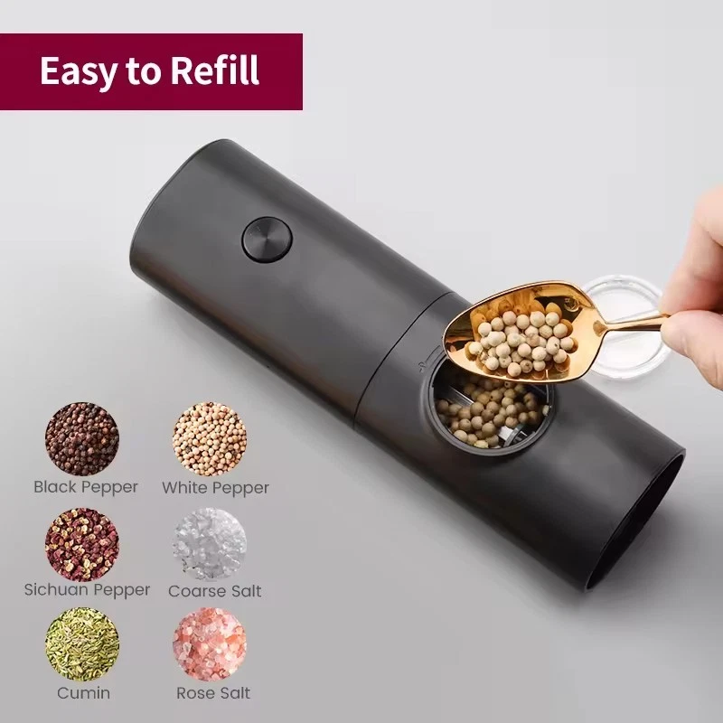 Automatic Salt Pepper Grinder Set with LED Light Adjustable Mill.
Opens in a new window or tab