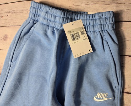 Nike Youth Boys Sweatpants Loose Fit Size XS Light Blue Elastic Ankle Drawstring - Picture 5 of 5
