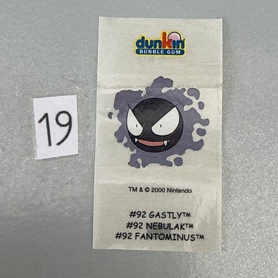 #92 Nebulak Dunkin Bubble Gum 2000 Pokemon Sticker Nintendo