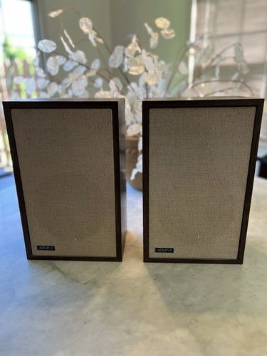 Vintage Advent /3 Speakers Pair Walnut Acoustic Suspension Tested Working