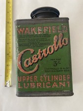 Rare 1920s or 1930s oil Can Wakefield Castrollo with amazing patina