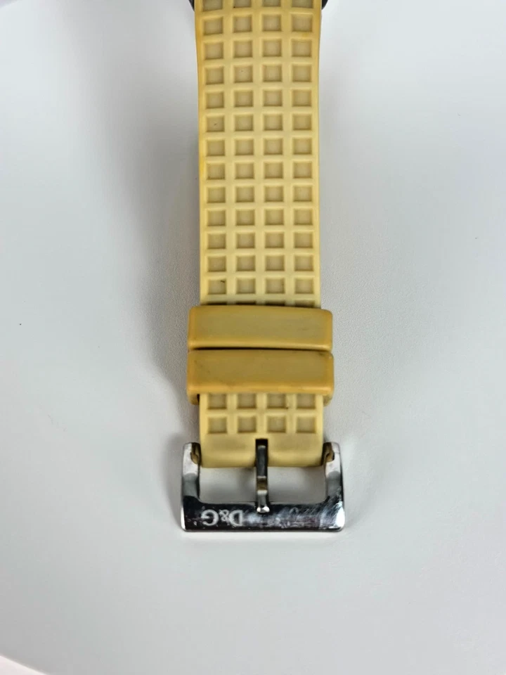 D&G Dolce & Gabbana Time Chronograph Watch Quartz Silver Dial Beige Strap - image 2 of 4