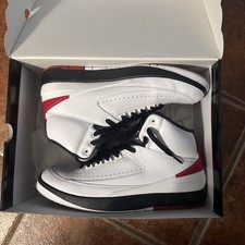 Nike AIR JORDAN 2 RETRO CHICAGO WHITE VARSITY RED-BLACK DX2454 106