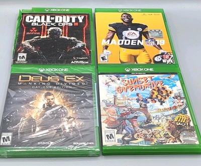 LOT 4 XBOX ONE Games Call Of Duty Black Ops 3 Sunset Overdrive Deus Ex Madden 19