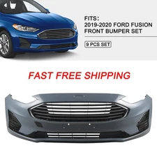 Fit 2019-2020 Ford Fusion Front Bumper Cover W/Grille Complete Assembly Primed
