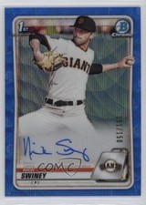 2020 Bowman Draft Chrome Picks Blue Wave Refractor 51/150 Nick Swiney Auto w5p