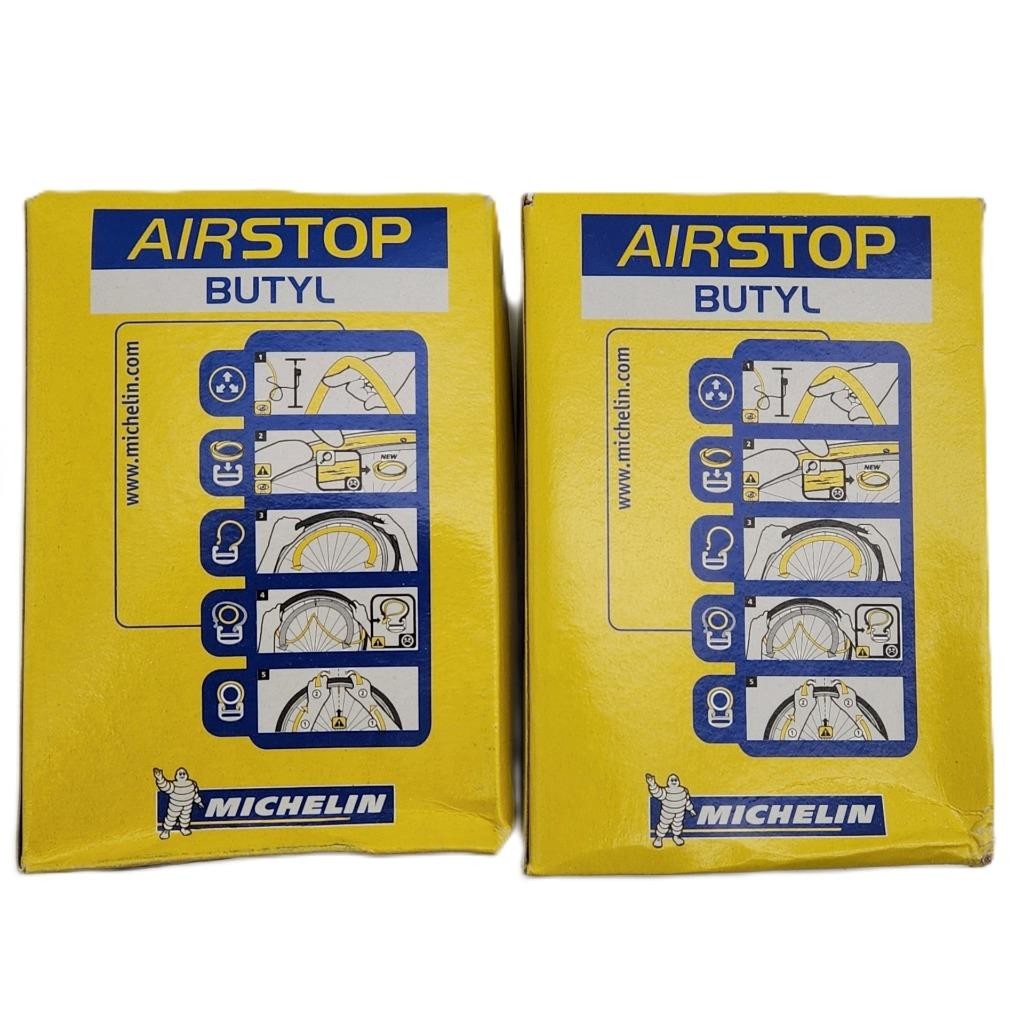 2 Michelin Airstop 700x25-32 40mm Presta Road Bicycle Inner Tubes 700c Pack