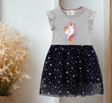 dresses for kids Unicorn with stars