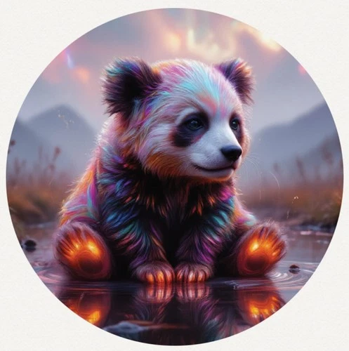 Hayleybug 1/2 oz Stillwater Guardian Panda silver round w/ COA POP 15