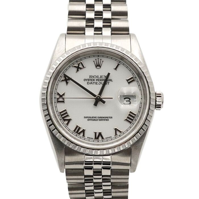 Rolex Datejust White Roman 36mm Steel Men's Watch 16220 157899139 [U]
