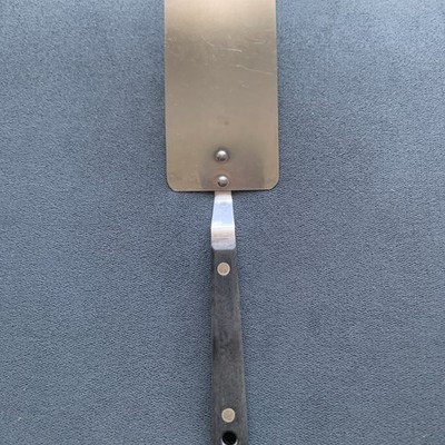 Ekco Flint Stainless Steel Short Handle Solid Blade Spatula Turner 11 