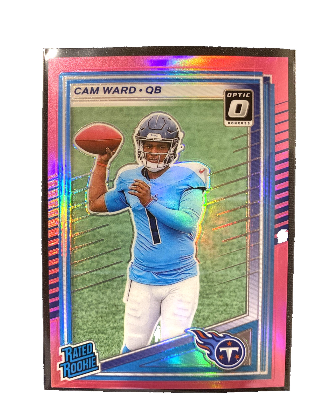 2025 Panini Donruss - Cam Ward #350 Rated Rookie Pink Optic Preview (RC)