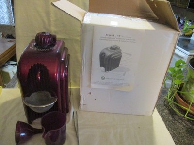 Jewel Jet Steam Cleaner Jewelry 120V 1000W Model JET-101 w/ Cup Funnel Burgundy