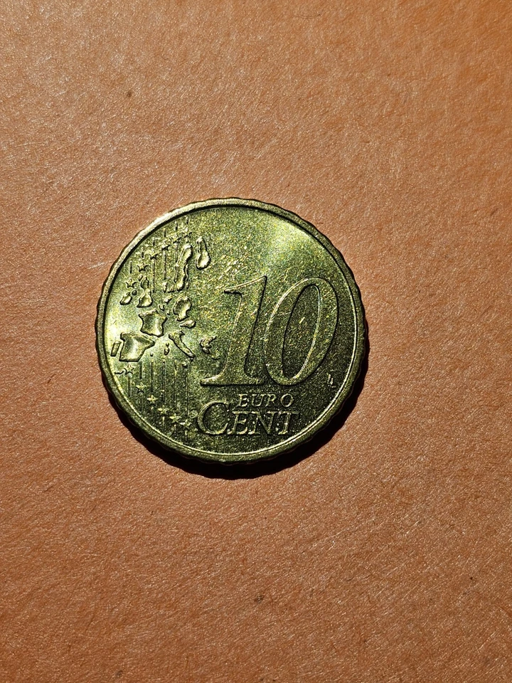 Centavo de 10 euros Alemania 2002-G con errores  Foto 2 de 4
