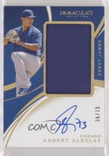 2020 Immaculate Debut Jumbo Relics Holo Gold 36/73 Adbert Alzolay Auto 0c2y