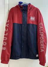 SOULCAL&CO DELUXE Accoustic Jacket XL Red Navy Windbreaker California Logo