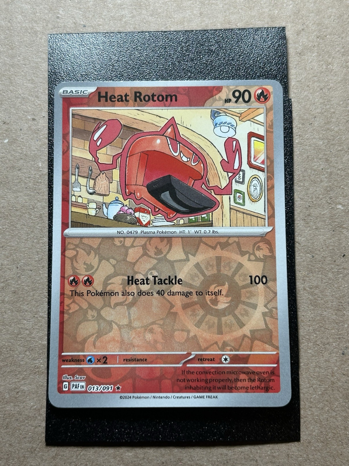 HEAT ROTOM 013/091 PALDEAN FATES POKEMON (REVERSE HOLO, NM)