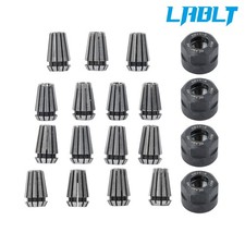 LABLT 15Pcs ER11 Spring Collet Set W/4 Pack Er11 A M14 threading nuts Precision